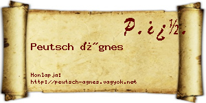 Peutsch Ágnes névjegykártya